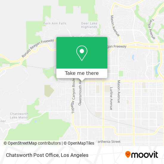 Chatsworth Post Office map