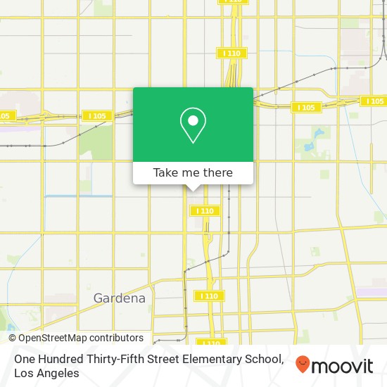 One Hundred Thirty-Fifth Street Elementary School map