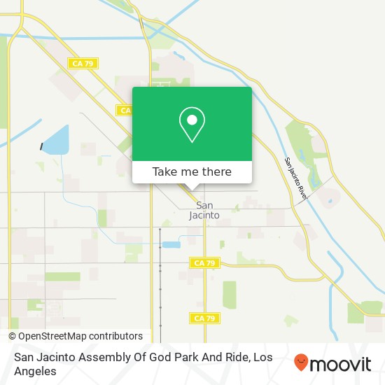 Mapa de San Jacinto Assembly Of God Park And Ride