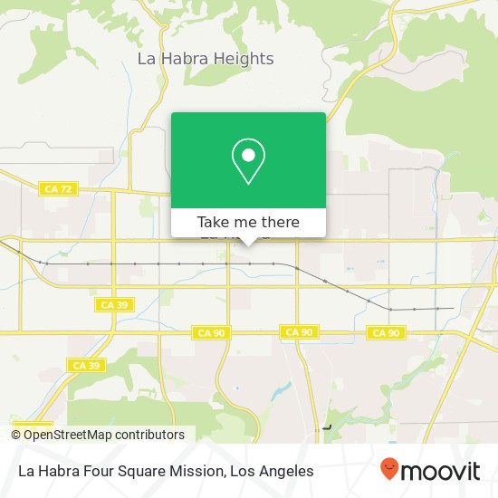 La Habra Four Square Mission map