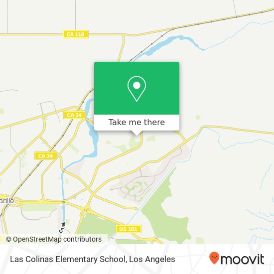 Mapa de Las Colinas Elementary School