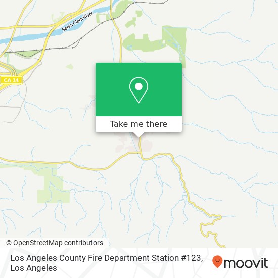 Mapa de Los Angeles County Fire Department Station #123