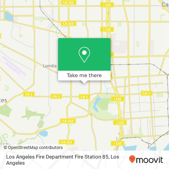 Mapa de Los Angeles Fire Department Fire Station 85
