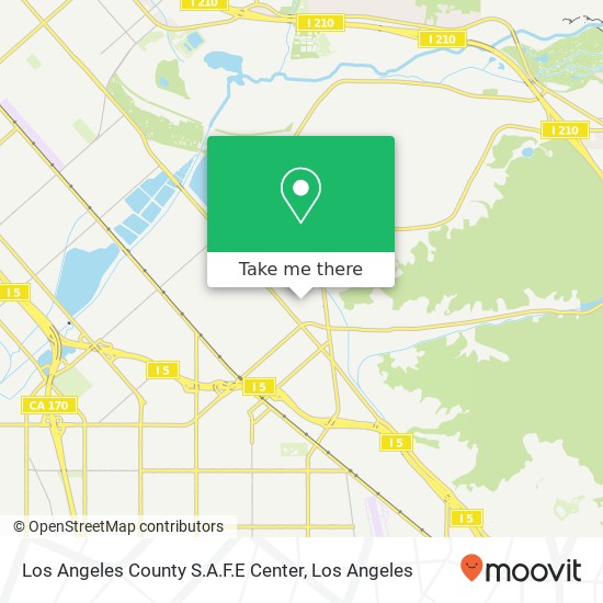 Los Angeles County S.A.F.E Center map