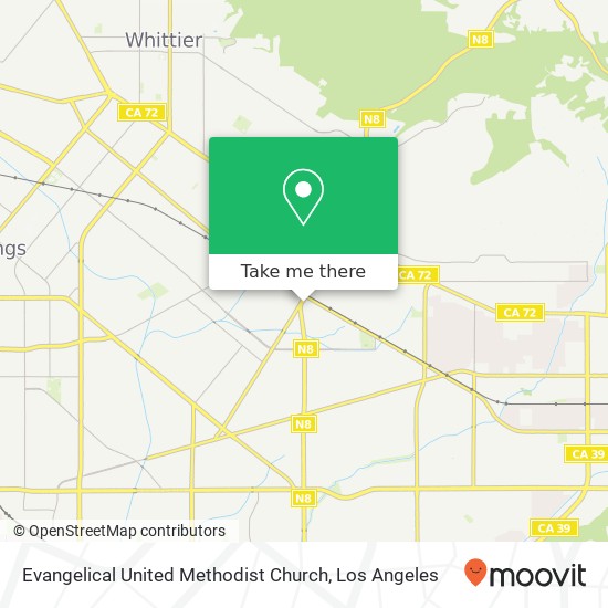 Evangelical United Methodist Church map