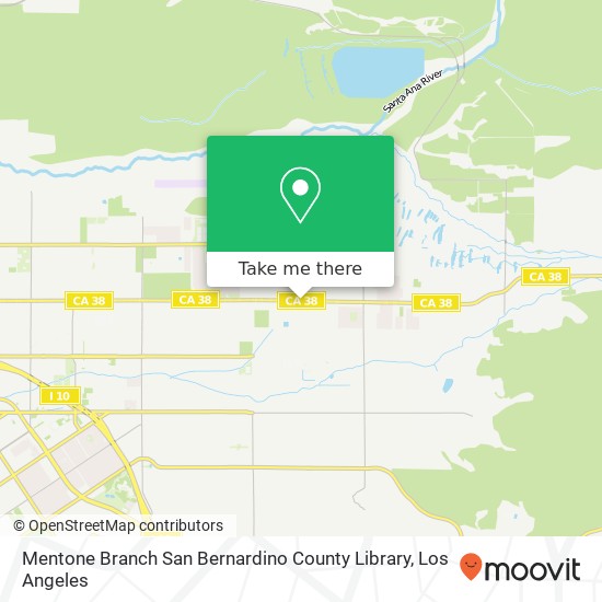 Mentone Branch San Bernardino County Library map