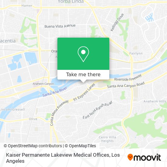 Mapa de Kaiser Permanente Lakeview Medical Offices