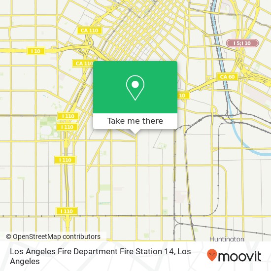 Los Angeles Fire Department Fire Station 14 map