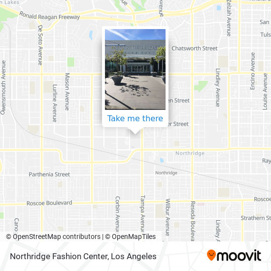 Mapa de Northridge Fashion Center