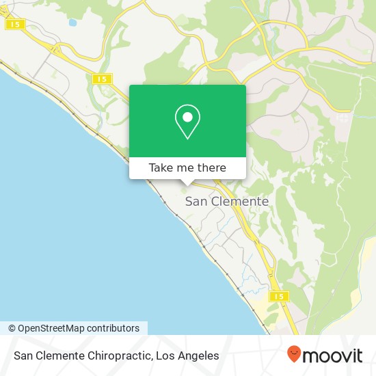 Mapa de San Clemente Chiropractic