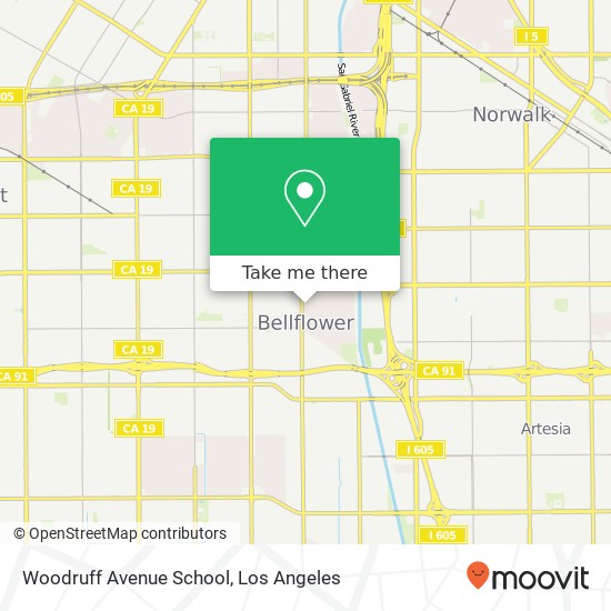 Woodruff Avenue School map