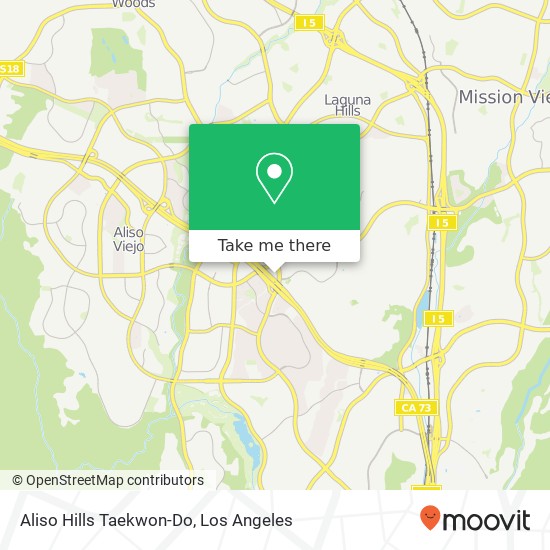 Mapa de Aliso Hills Taekwon-Do