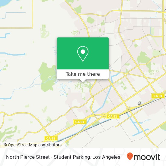 North Pierce Street - Student Parking map