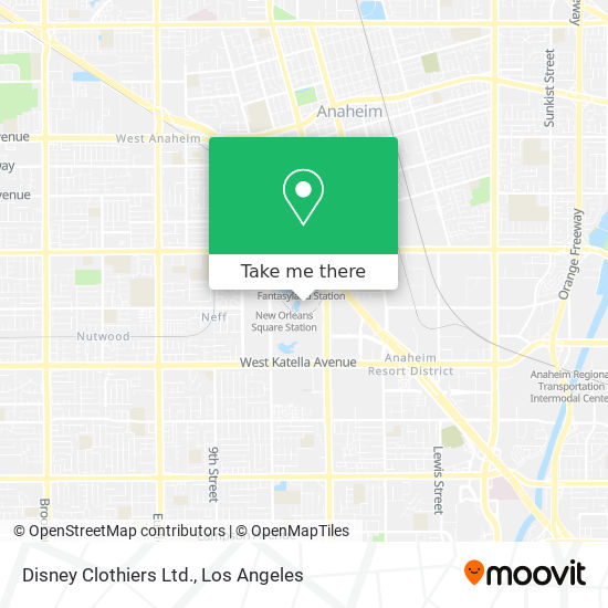 Mapa de Disney Clothiers Ltd.