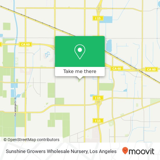 Sunshine Growers Wholesale Nursery map