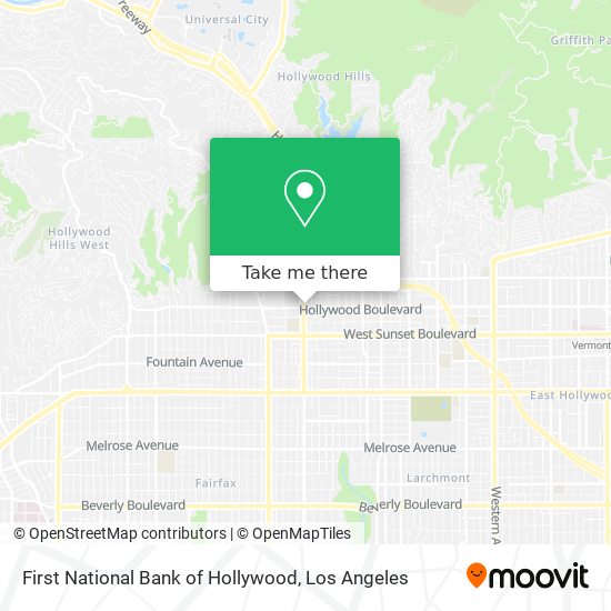 First National Bank of Hollywood map