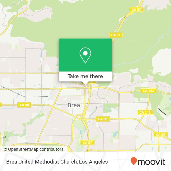 Brea United Methodist Church map