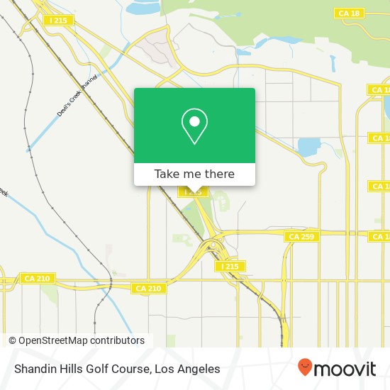 Mapa de Shandin Hills Golf Course