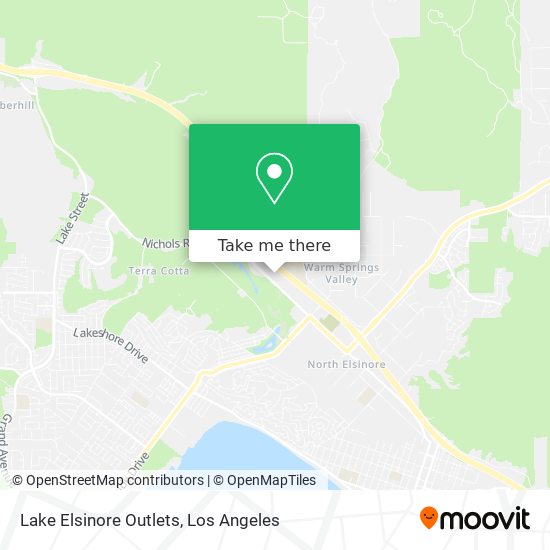 Lake Elsinore Outlets map