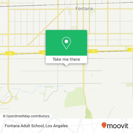 Fontana Adult School map