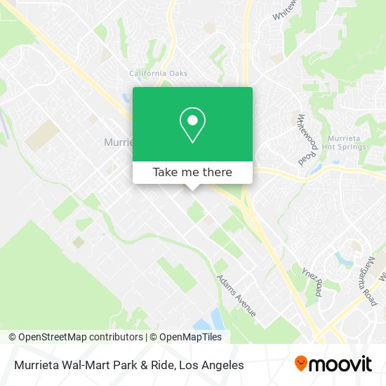 Murrieta Wal-Mart Park & Ride map