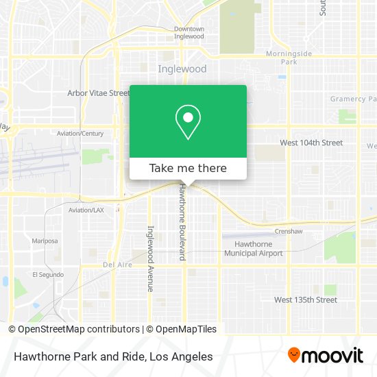 Hawthorne Park and Ride map