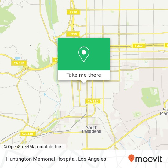 Huntington Memorial Hospital map