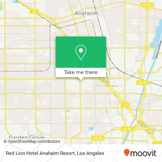 Red Lion Hotel Anaheim Resort map