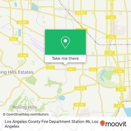 Los Angeles County Fire Department Station #6 map