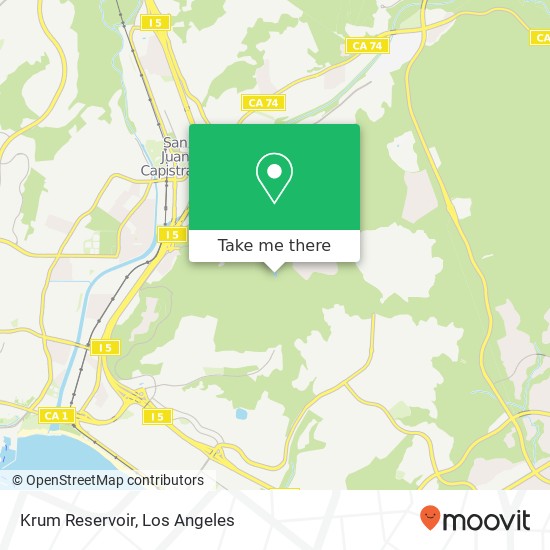 Krum Reservoir map