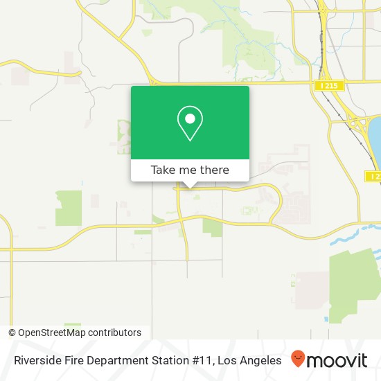 Mapa de Riverside Fire Department Station #11