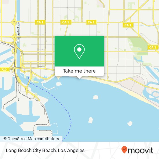 Mapa de Long Beach City Beach