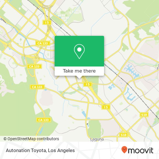Autonation Toyota map