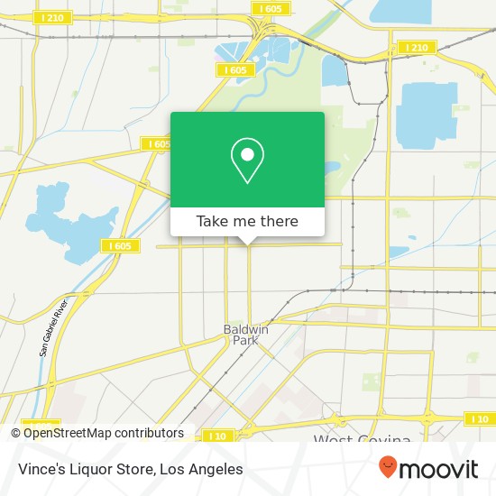 Mapa de Vince's Liquor Store
