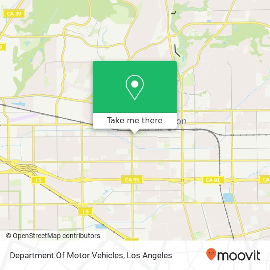 Mapa de Department Of Motor Vehicles