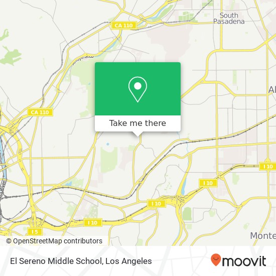 El Sereno Middle School map