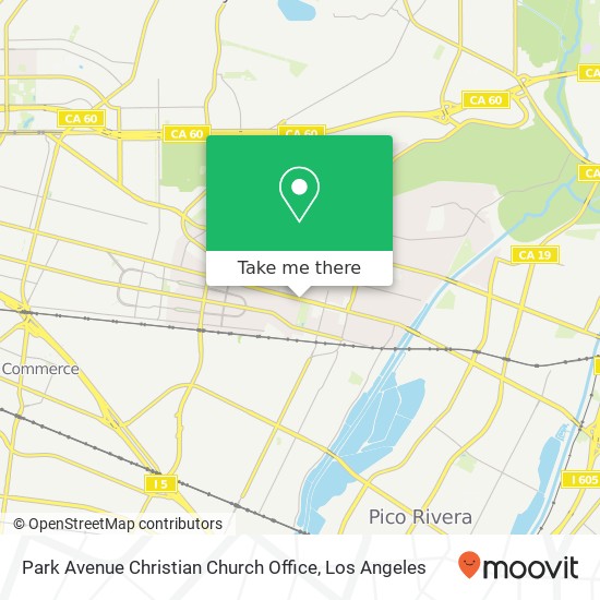 Mapa de Park Avenue Christian Church Office