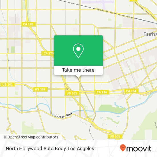 North Hollywood Auto Body map