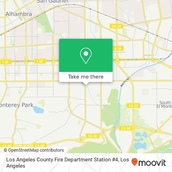 Mapa de Los Angeles County Fire Department Station #4