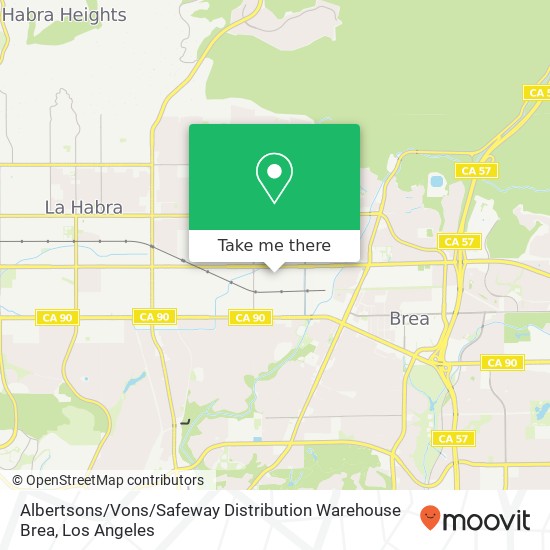 Mapa de Albertsons / Vons / Safeway Distribution Warehouse Brea