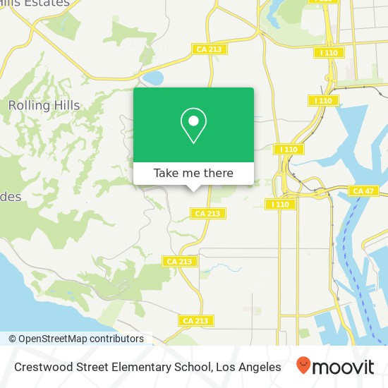 Crestwood Street Elementary School map