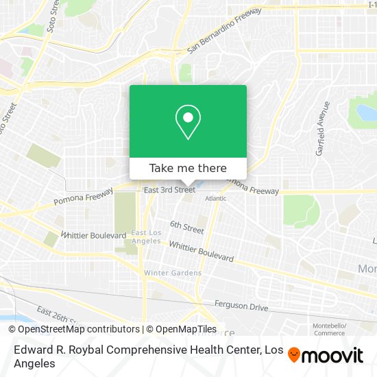 Mapa de Edward R. Roybal Comprehensive Health Center