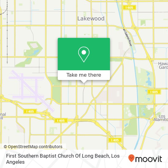 First Southern Baptist Church Of Long Beach map
