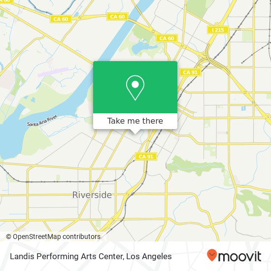 Mapa de Landis Performing Arts Center