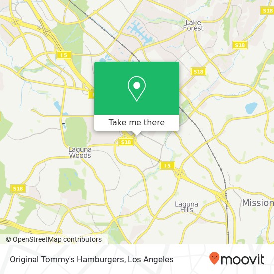 Mapa de Original Tommy's Hamburgers