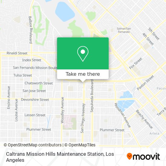 Caltrans Mission Hills Maintenance Station map