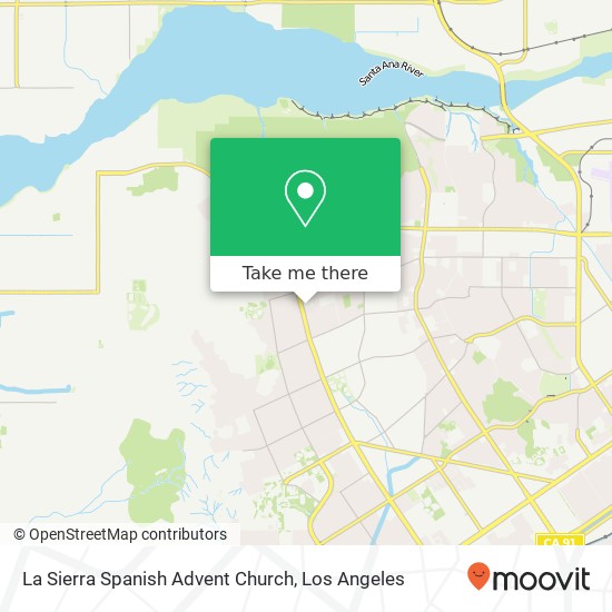 Mapa de La Sierra Spanish Advent Church