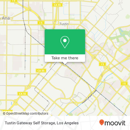 Tustin Gateway Self Storage map