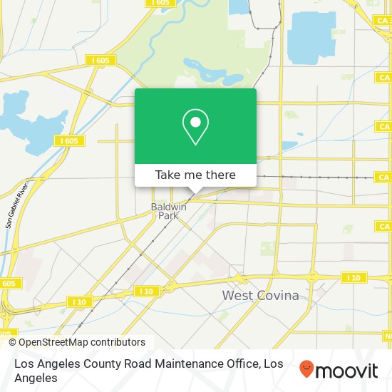 Los Angeles County Road Maintenance Office map
