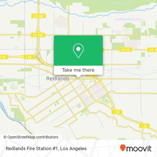 Redlands Fire Station #1 map